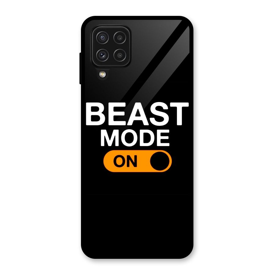 Beast Mode Switched On Glass Back Case for Galaxy A22 4G