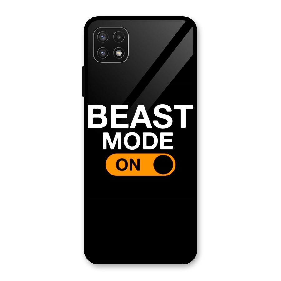 Beast Mode Switched On Glass Back Case for Galaxy A22 5G