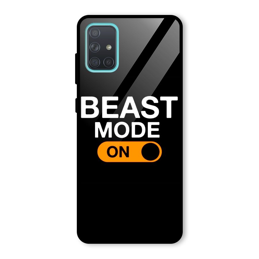 Beast Mode Switched On Glass Back Case for Galaxy A71