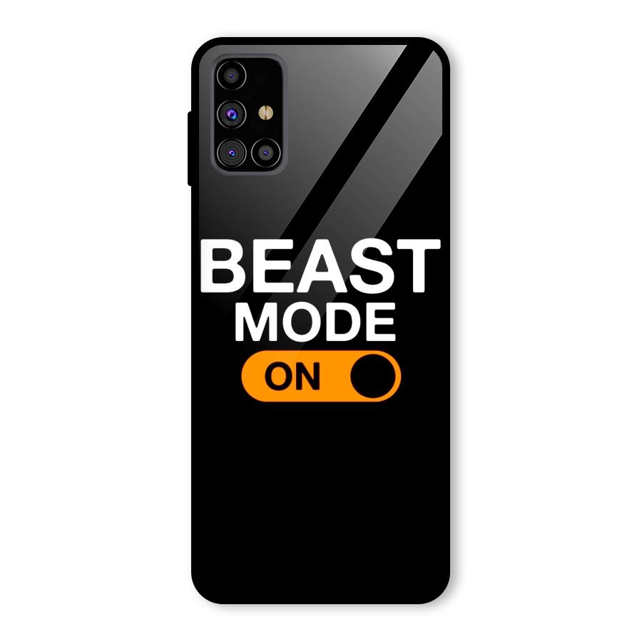 Beast Mode Switched On Glass Back Case for Galaxy M31s