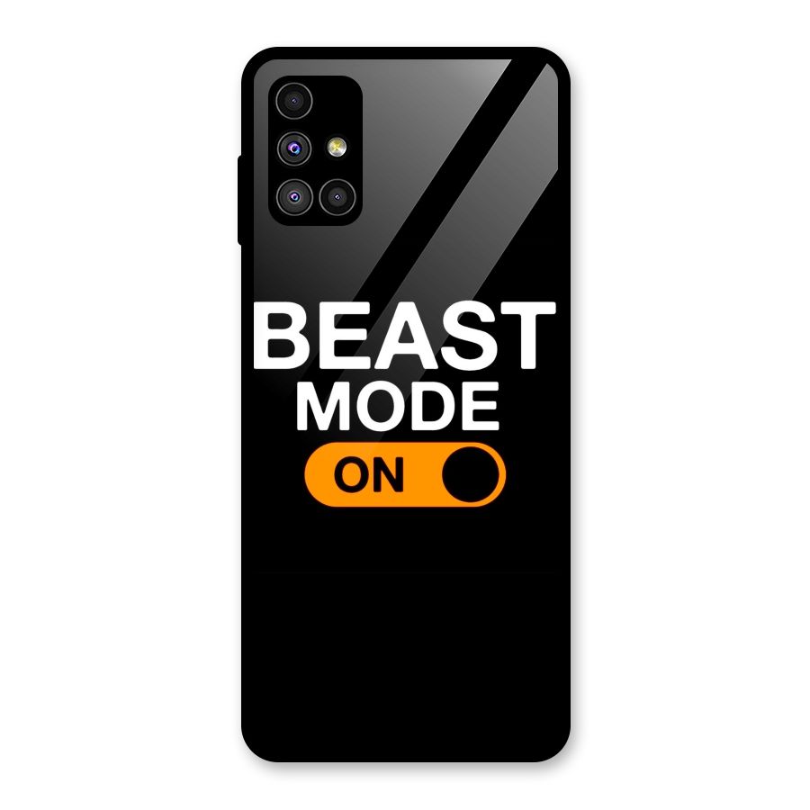 Beast Mode Switched On Glass Back Case for Galaxy M51