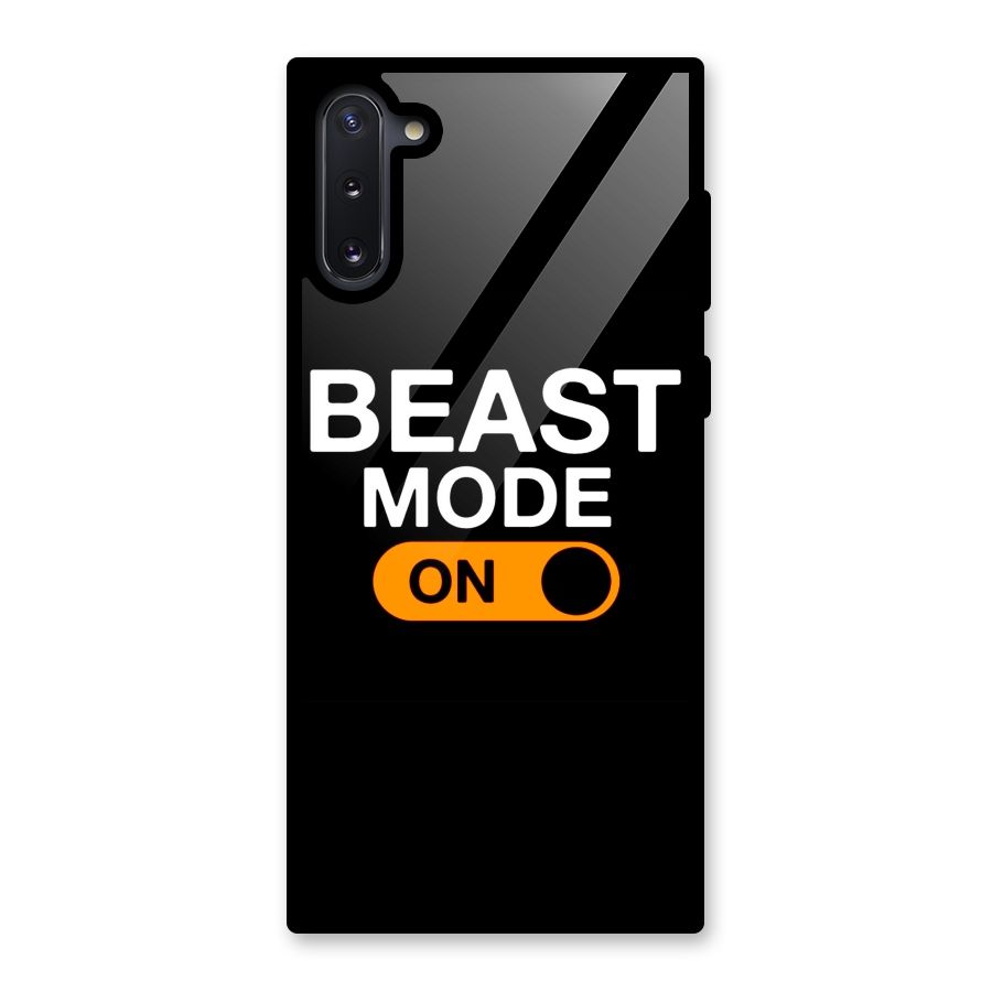 Beast Mode Switched On Glass Back Case for Galaxy Note 10