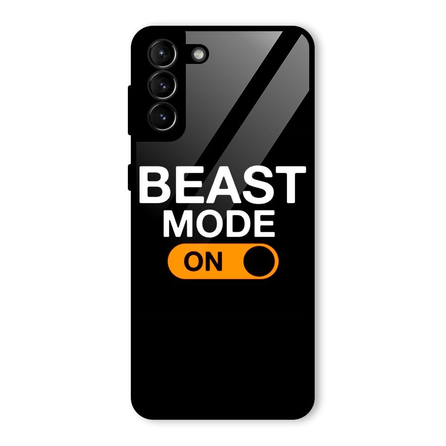 Beast Mode Switched On Glass Back Case for Galaxy S21 Plus