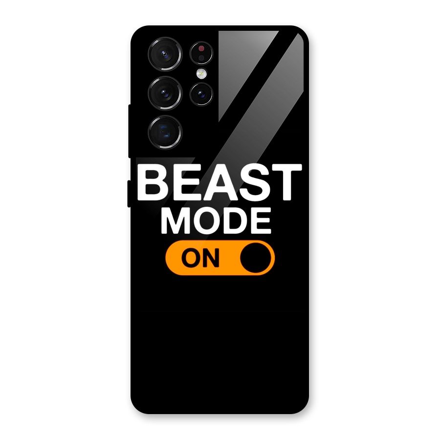 Beast Mode Switched On Glass Back Case for Galaxy S21 Ultra 5G