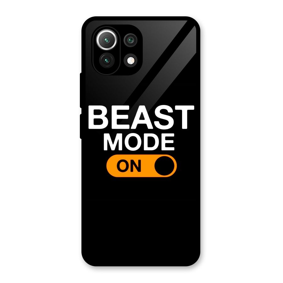 Beast Mode Switched On Glass Back Case for Mi 11 Lite NE 5G