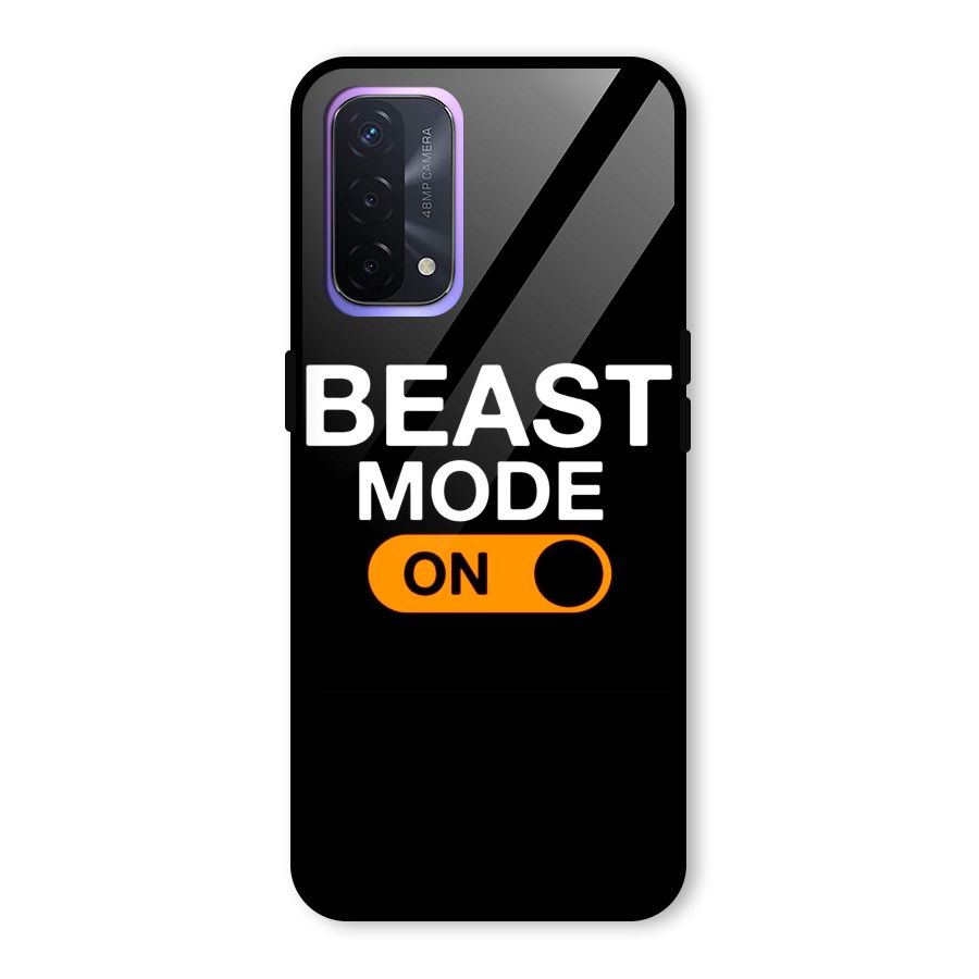 Beast Mode Switched On Glass Back Case for Oppo A74 5G