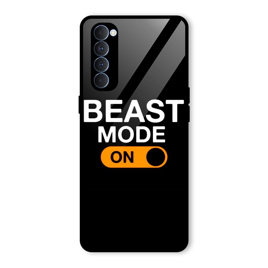 Beast Mode Switched On Glass Back Case for Oppo Reno4 Pro