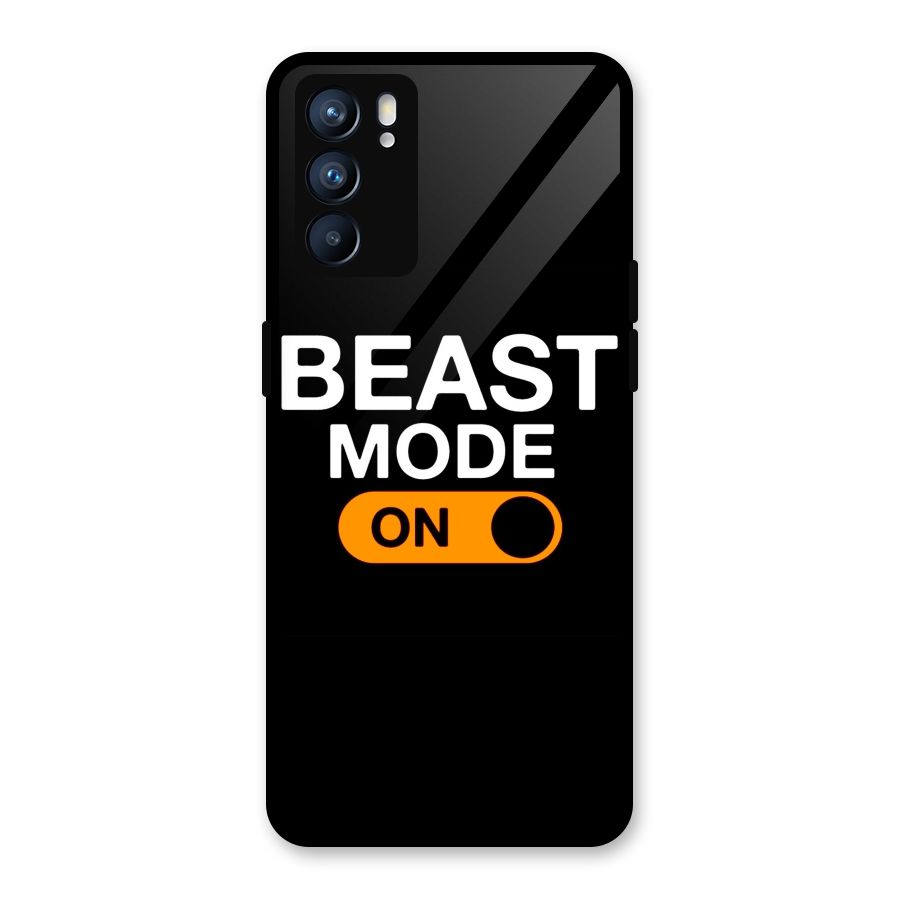 Beast Mode Switched On Glass Back Case for Oppo Reno6 5G