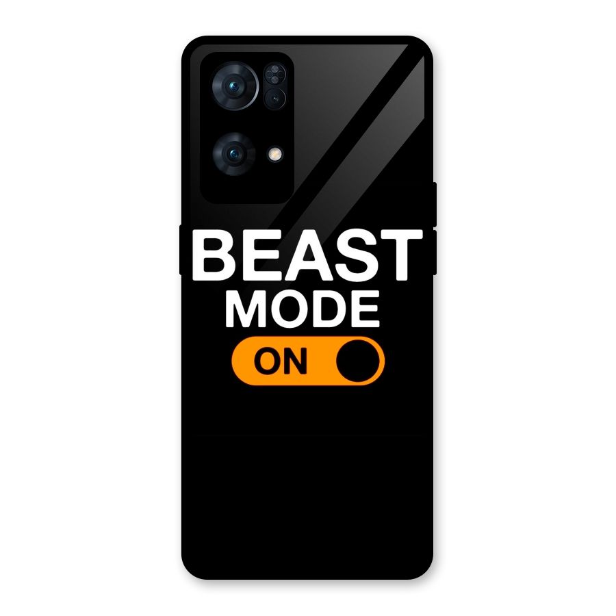 Beast Mode Switched On Glass Back Case for Oppo Reno7 Pro 5G