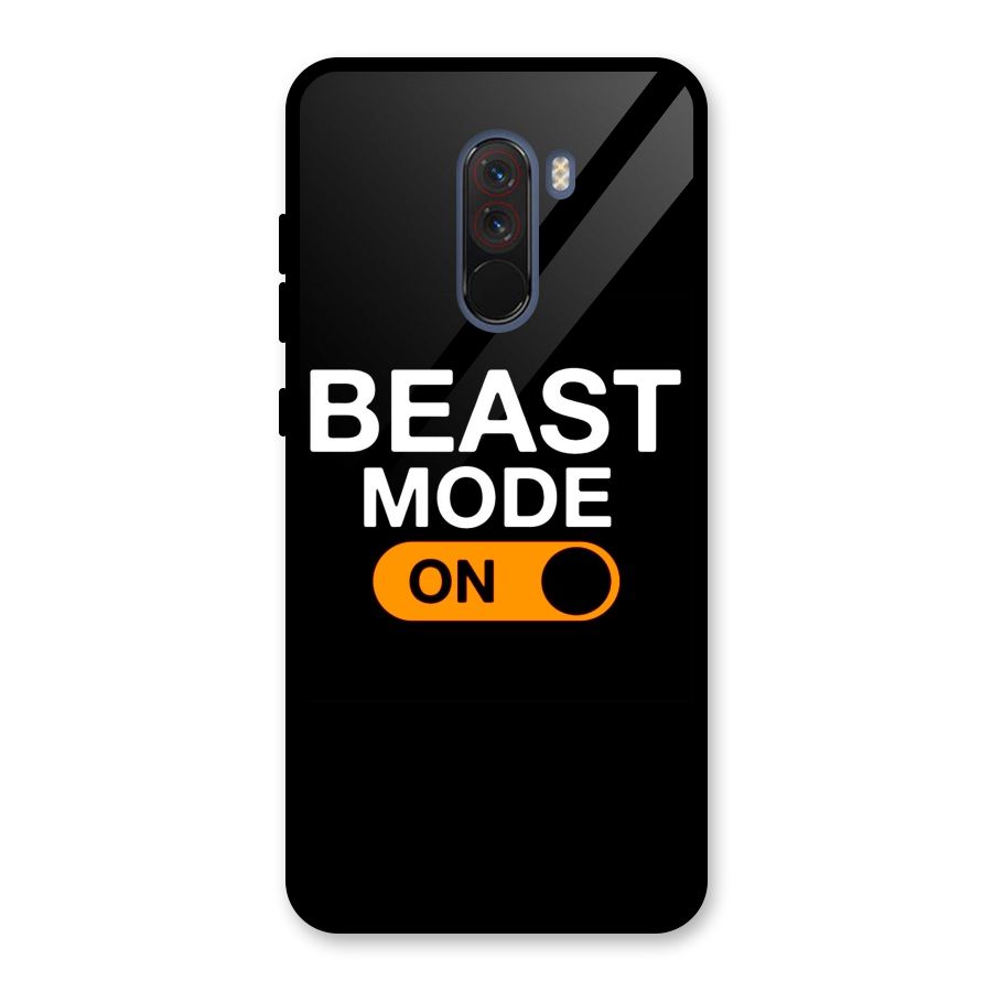 Beast Mode Switched On Glass Back Case for Poco F1