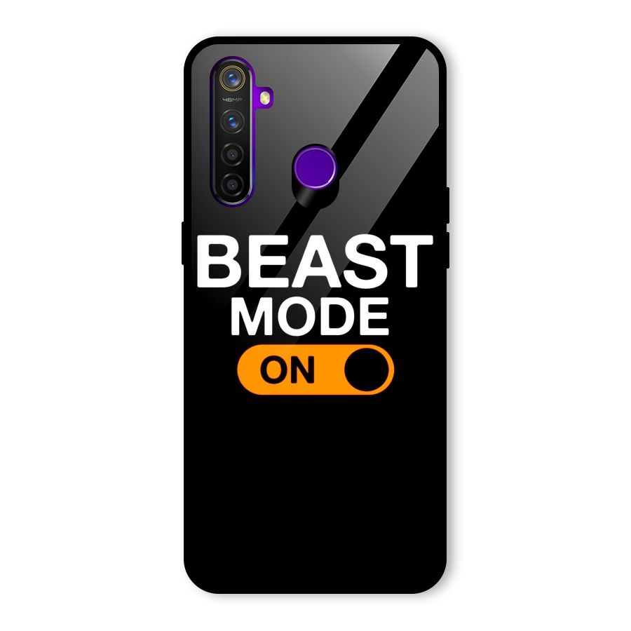 Beast Mode Switched On Glass Back Case for Realme 5 Pro