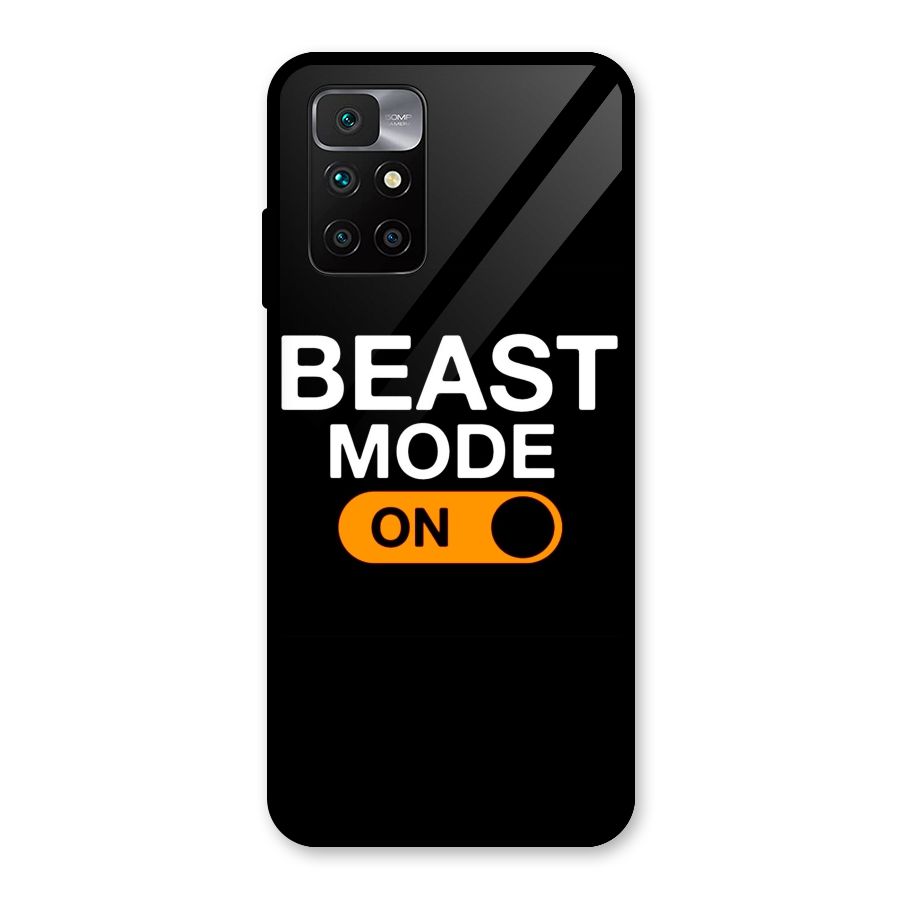 Beast Mode Switched On Glass Back Case for Redmi 10 Prime