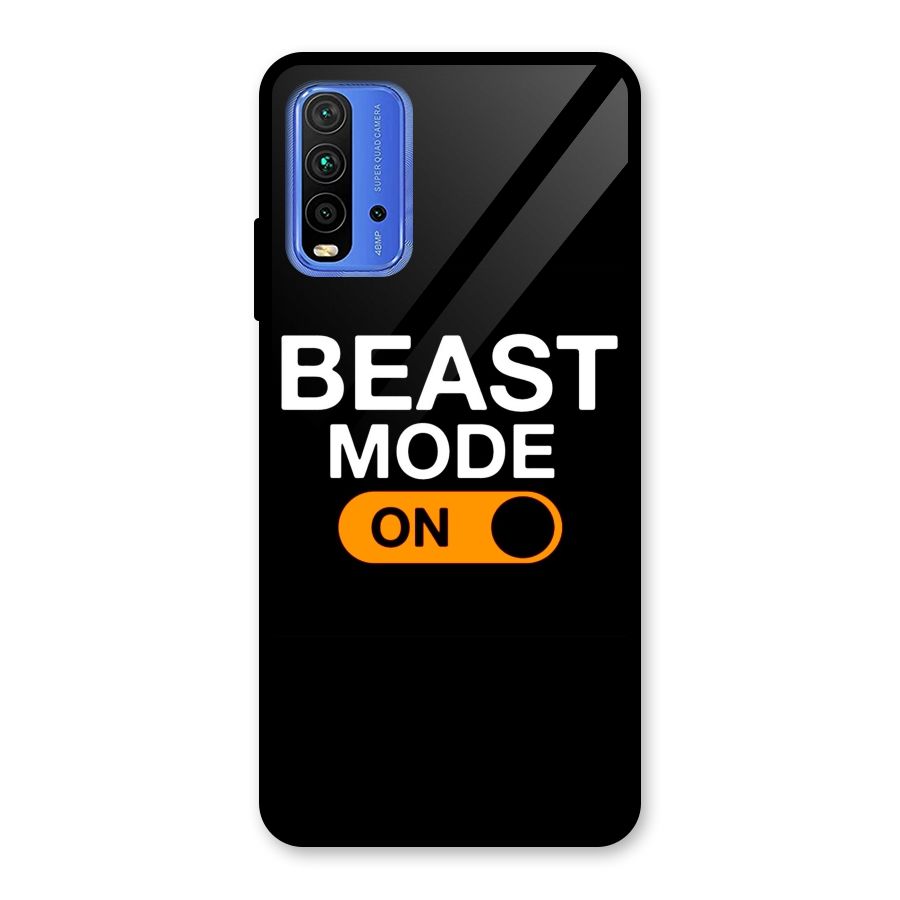Beast Mode Switched On Glass Back Case for Redmi 9 Power