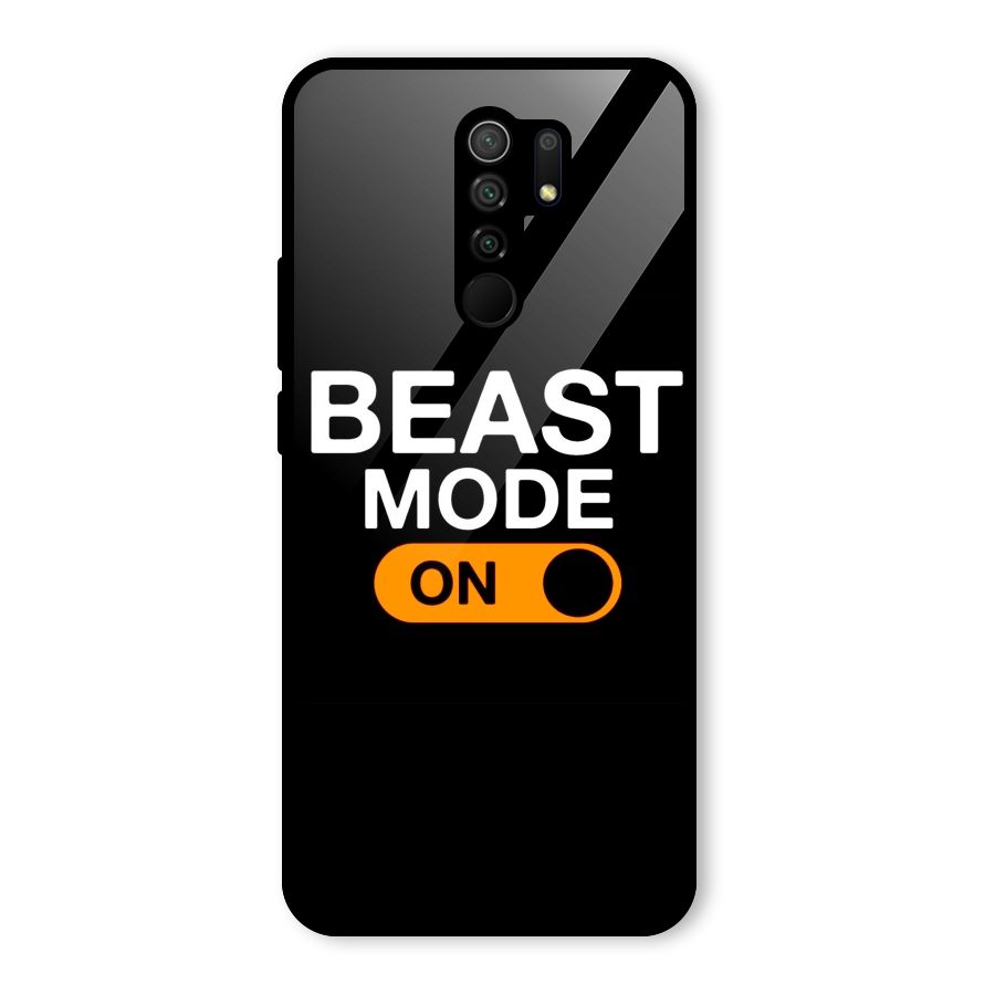 Beast Mode Switched On Glass Back Case for Redmi 9 Prime