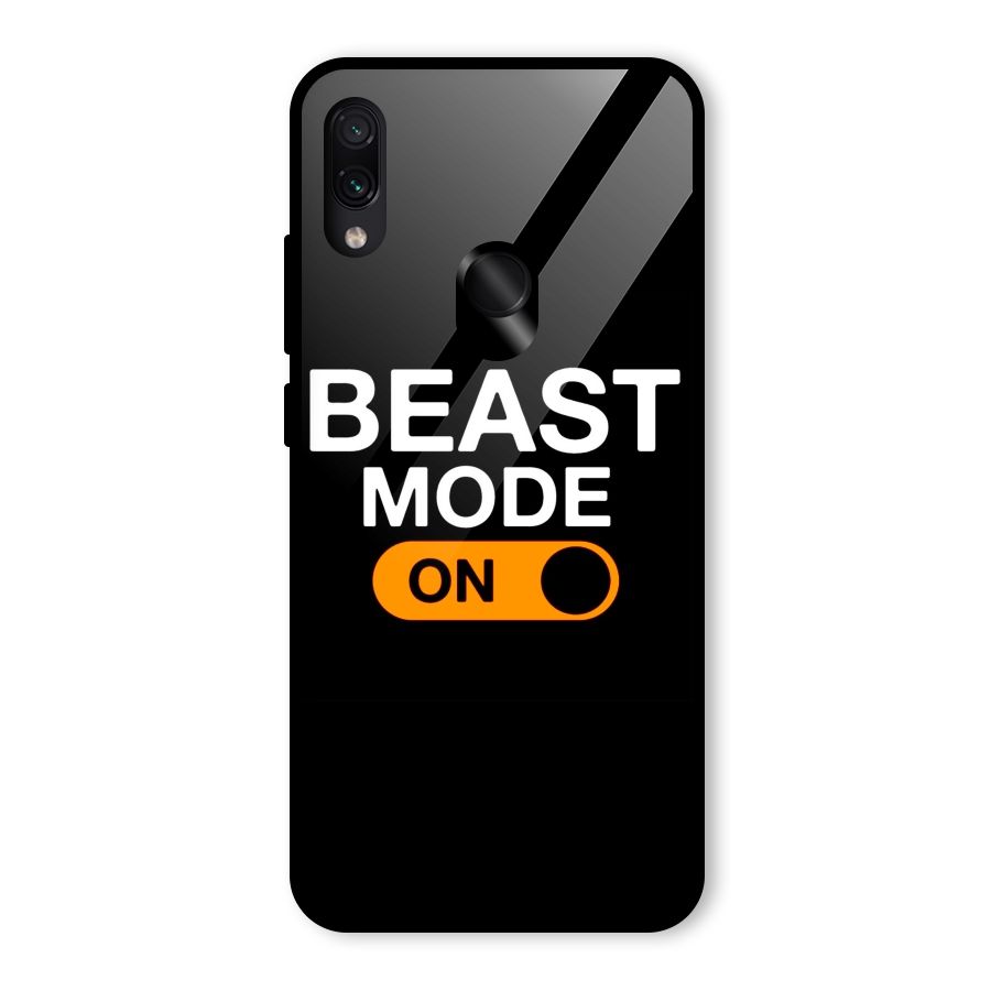Beast Mode Switched On Glass Back Case for Redmi Note 7