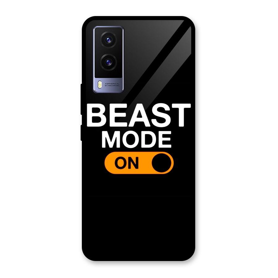 Beast Mode Switched On Glass Back Case for Vivo V21e 5G