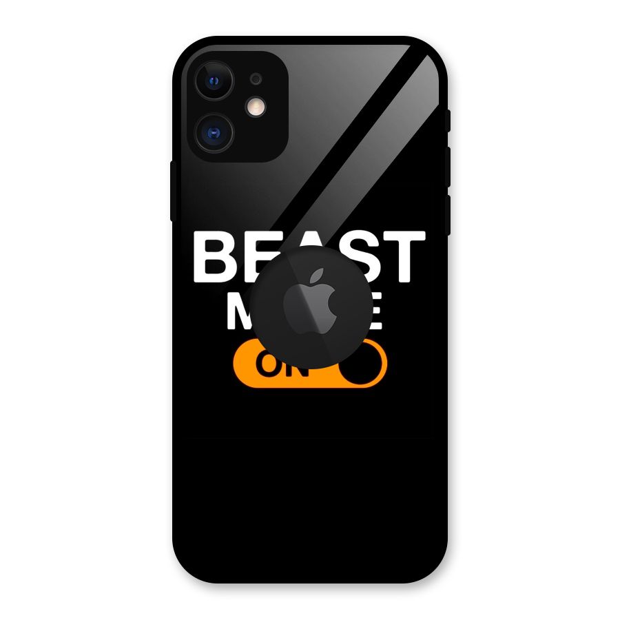 Beast Mode Switched On Glass Back Case for iPhone 11 Logo Cut