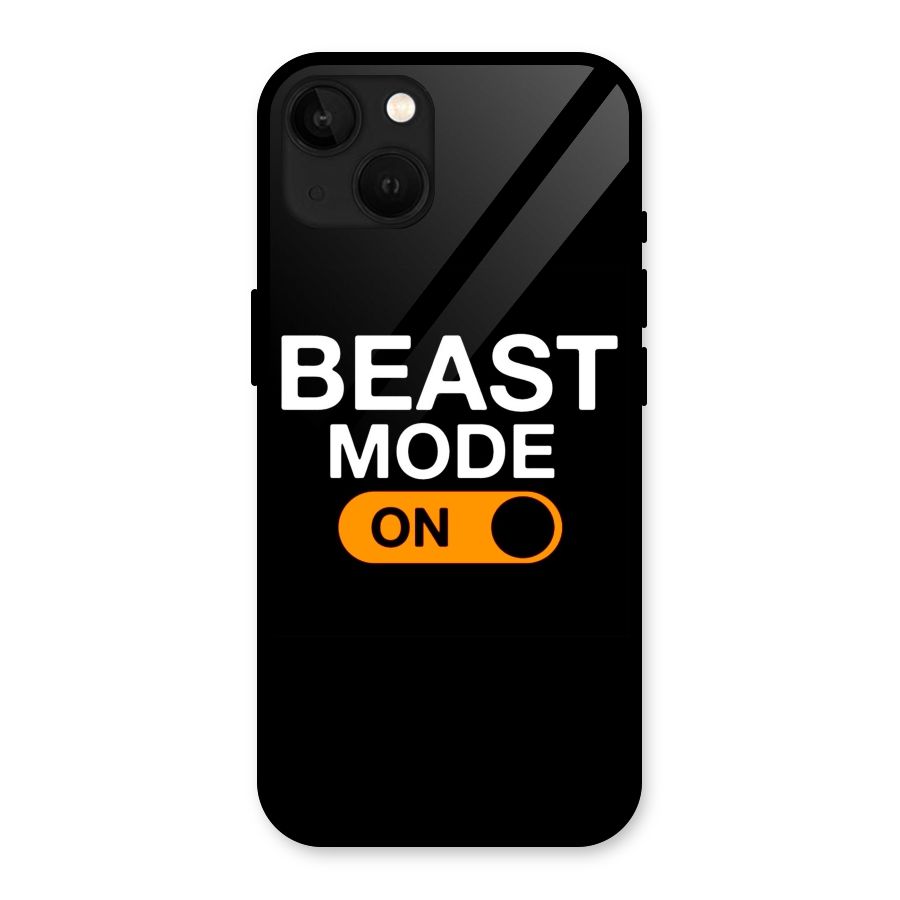 Beast Mode Switched On Glass Back Case for iPhone 13