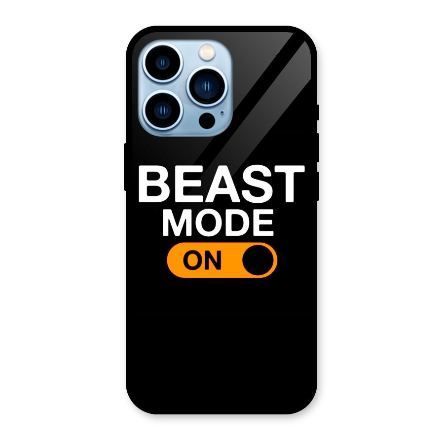 Beast Mode Switched On Glass Back Case for iPhone 13 Pro