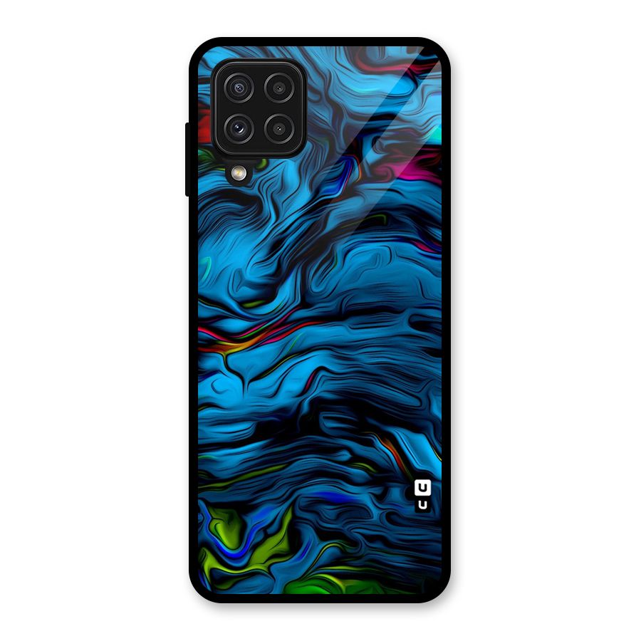 Beautiful Abstract Design Art Glass Back Case for Galaxy A22 4G