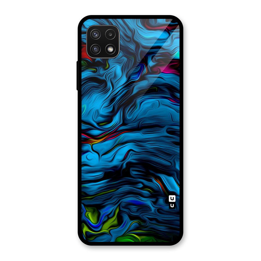 Beautiful Abstract Design Art Glass Back Case for Galaxy A22 5G