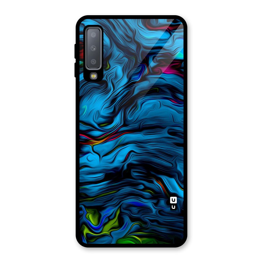 Beautiful Abstract Design Art Glass Back Case for Galaxy A7 (2018)