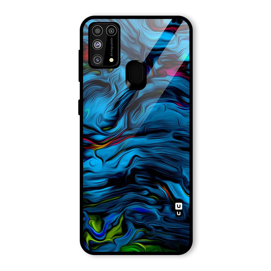 Beautiful Abstract Design Art Glass Back Case for Galaxy F41