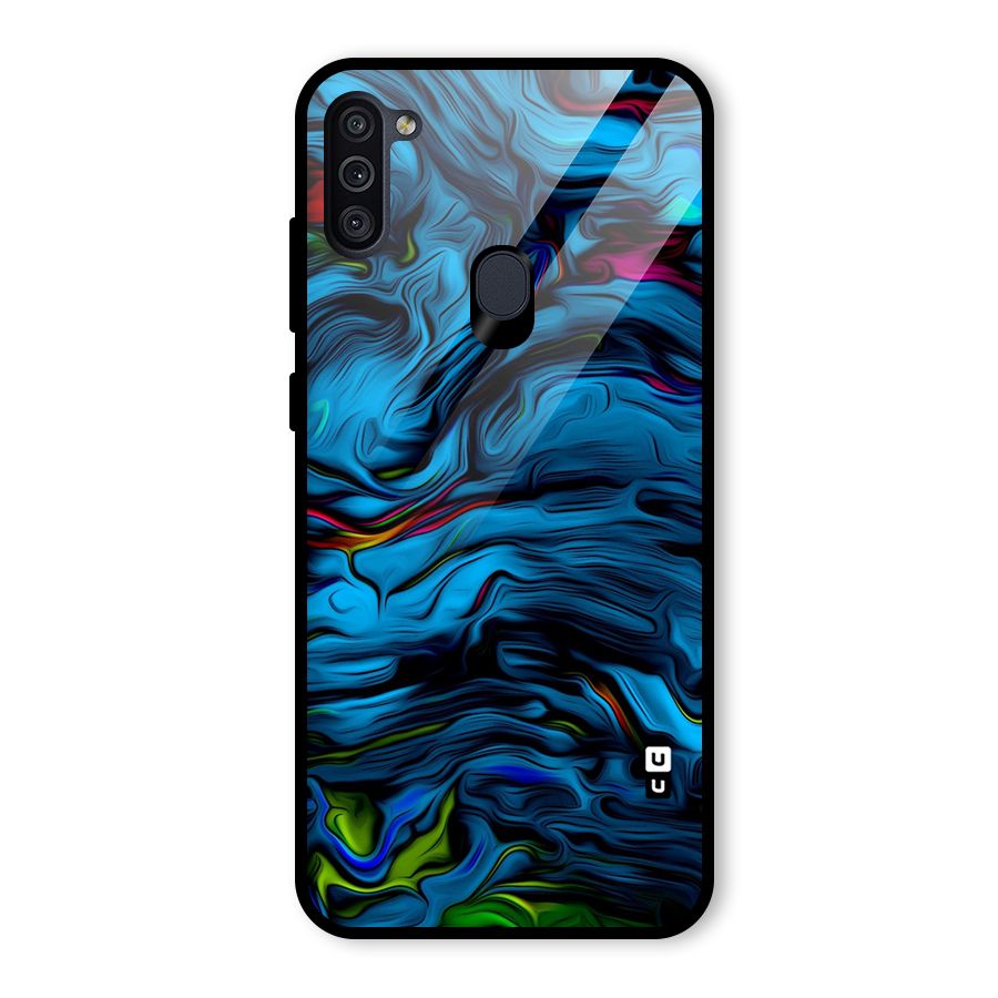 Beautiful Abstract Design Art Glass Back Case for Galaxy M11