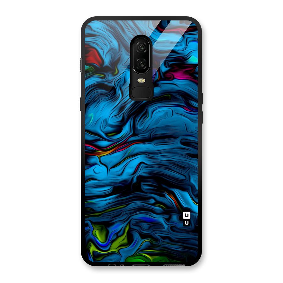 Beautiful Abstract Design Art Glass Back Case for OnePlus 6