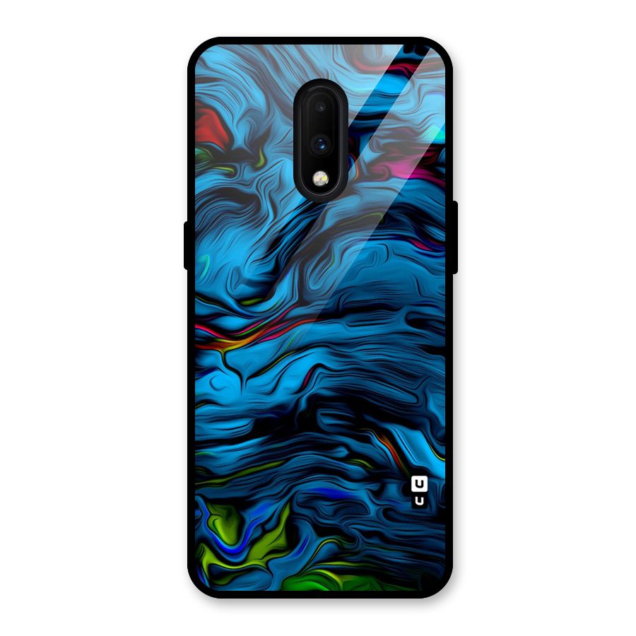 Beautiful Abstract Design Art Glass Back Case for OnePlus 7