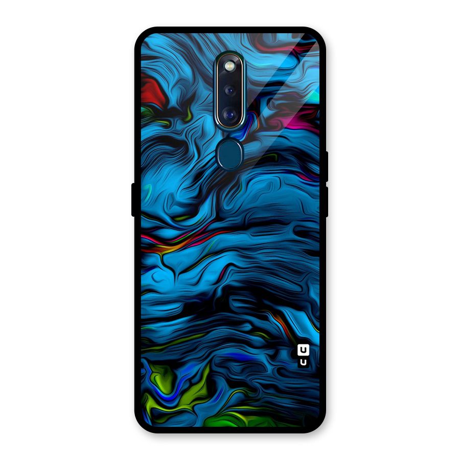 Beautiful Abstract Design Art Glass Back Case for Oppo F11 Pro