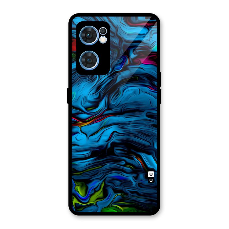 Beautiful Abstract Design Art Glass Back Case for Oppo Reno7 5G