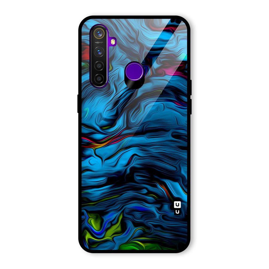 Beautiful Abstract Design Art Glass Back Case for Realme 5 Pro