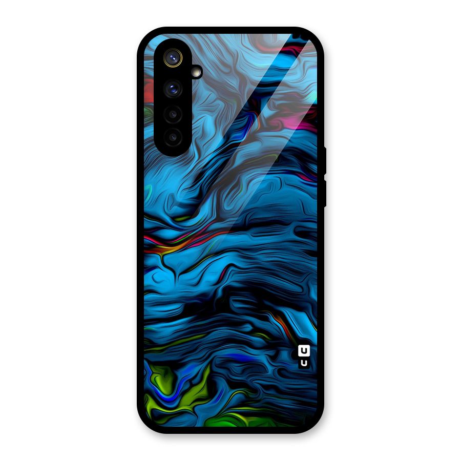 Beautiful Abstract Design Art Glass Back Case for Realme 6