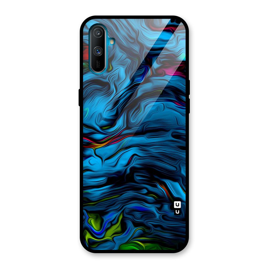 Beautiful Abstract Design Art Glass Back Case for Realme C3