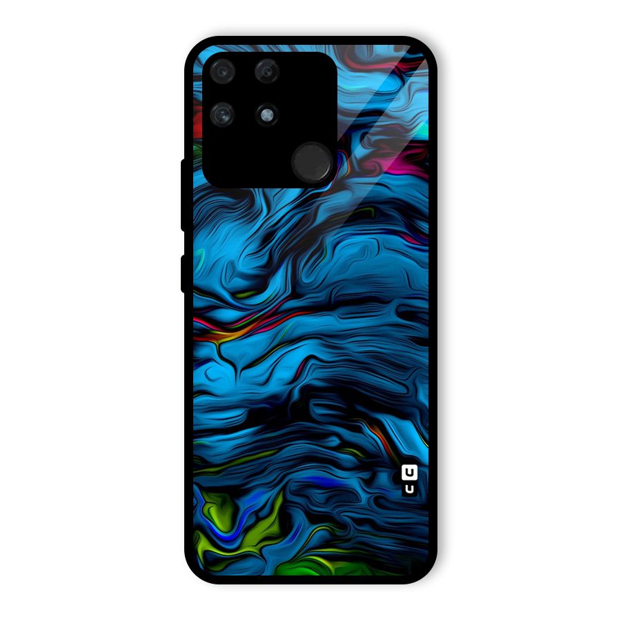 Beautiful Abstract Design Art Glass Back Case for Realme Narzo 50A