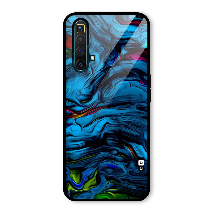 Beautiful Abstract Design Art Glass Back Case for Realme X3