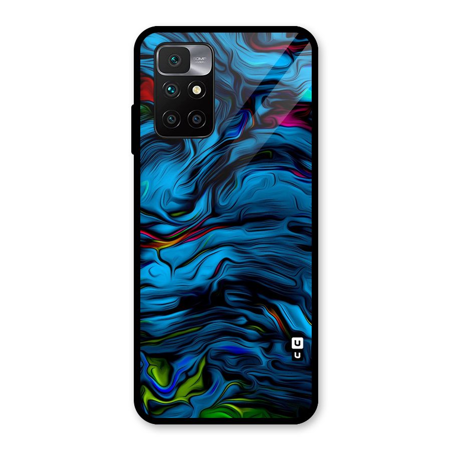 Beautiful Abstract Design Art Glass Back Case for Redmi 10 Prime