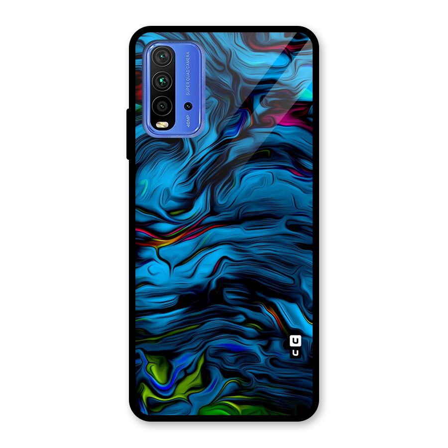 Beautiful Abstract Design Art Glass Back Case for Redmi 9 Power