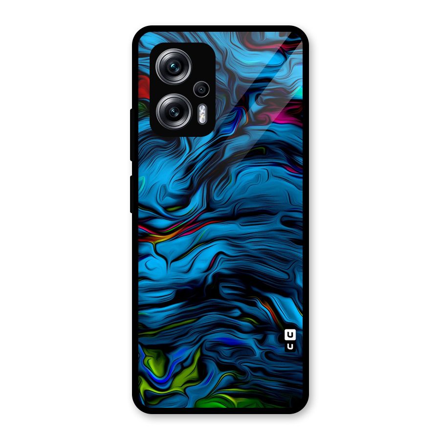 Beautiful Abstract Design Art Glass Back Case for Redmi K50i
