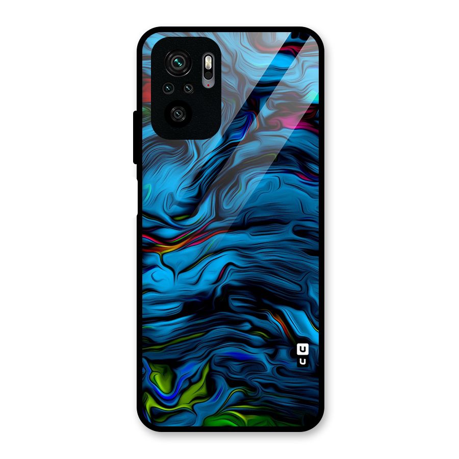 Beautiful Abstract Design Art Glass Back Case for Redmi Note 10S