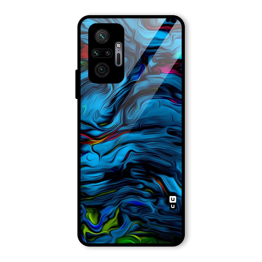 Beautiful Abstract Design Art Glass Back Case for Redmi Note 10 Pro Max