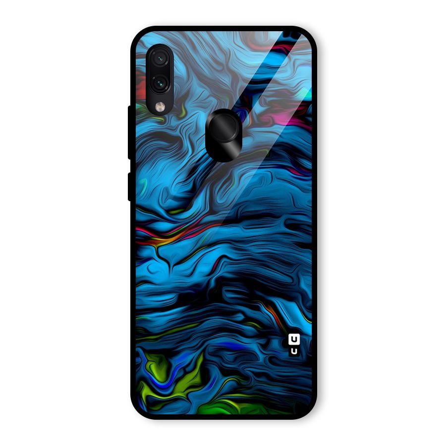 Beautiful Abstract Design Art Glass Back Case for Redmi Note 7