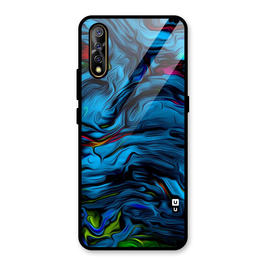 Beautiful Abstract Design Art Glass Back Case for Vivo S1