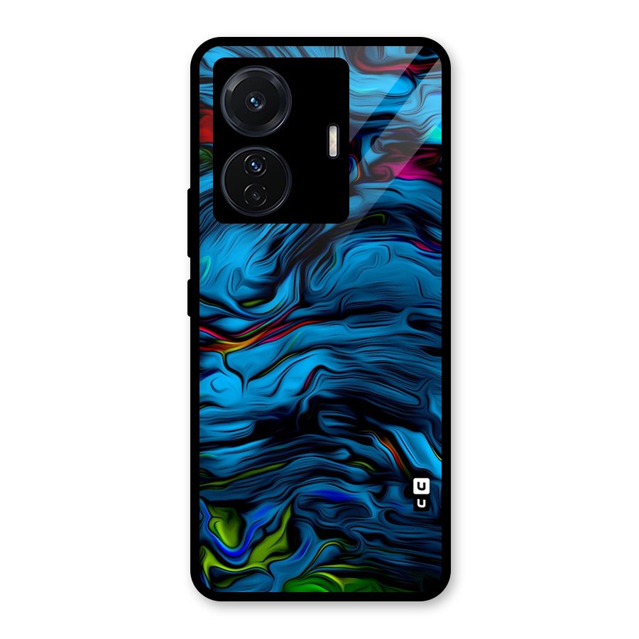 Beautiful Abstract Design Art Glass Back Case for Vivo T1 Pro