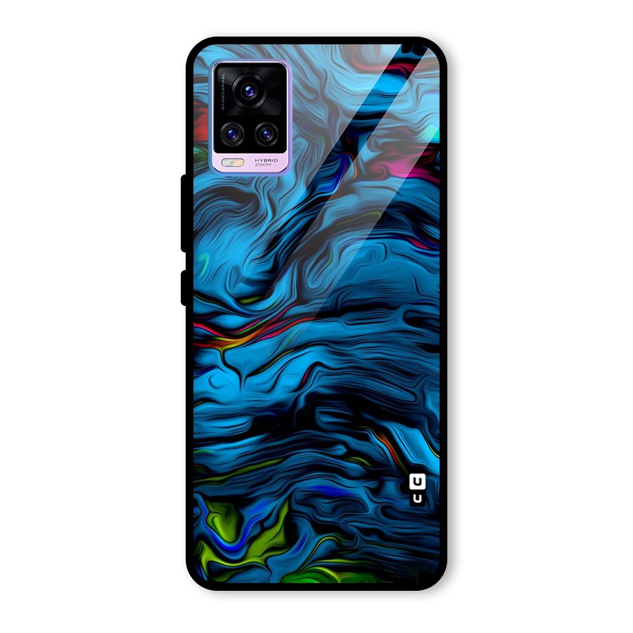 Beautiful Abstract Design Art Glass Back Case for Vivo V20 Pro