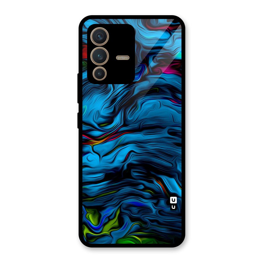 Beautiful Abstract Design Art Glass Back Case for Vivo V23 5G