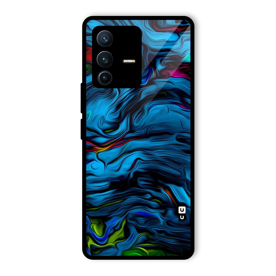 Beautiful Abstract Design Art Glass Back Case for Vivo V23 Pro