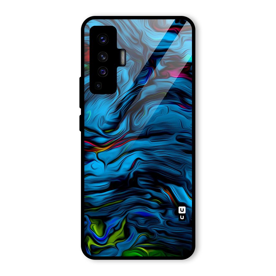 Beautiful Abstract Design Art Glass Back Case for Vivo X50
