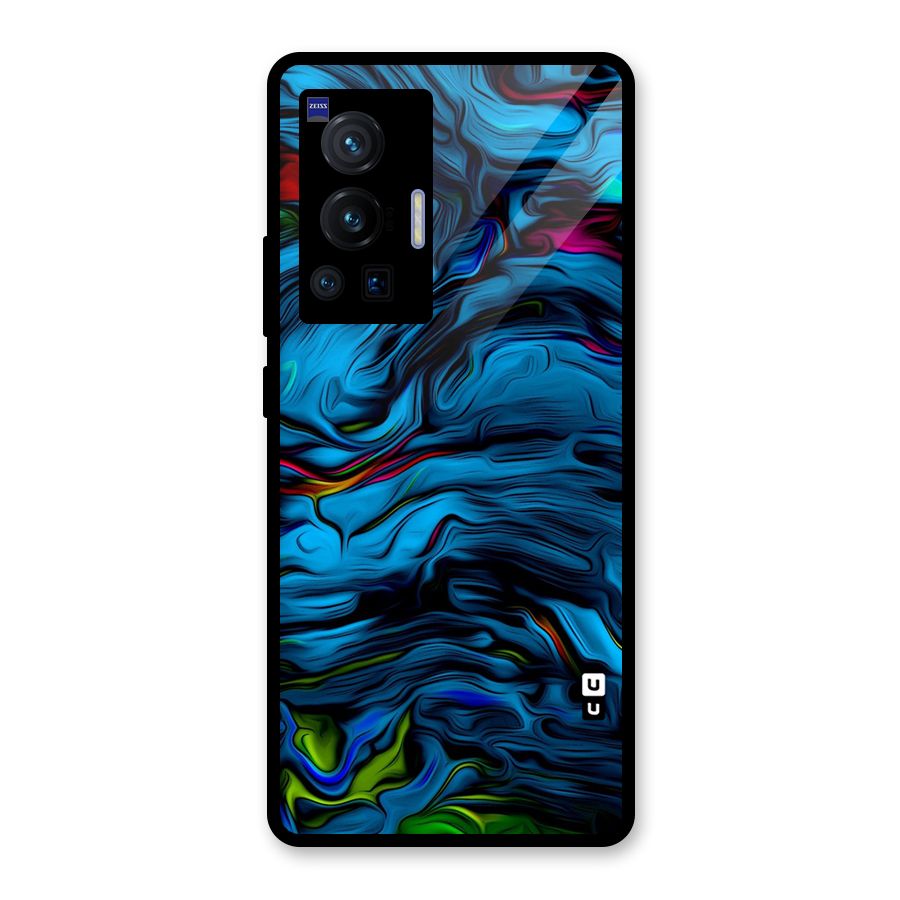 Beautiful Abstract Design Art Glass Back Case for Vivo X70 Pro